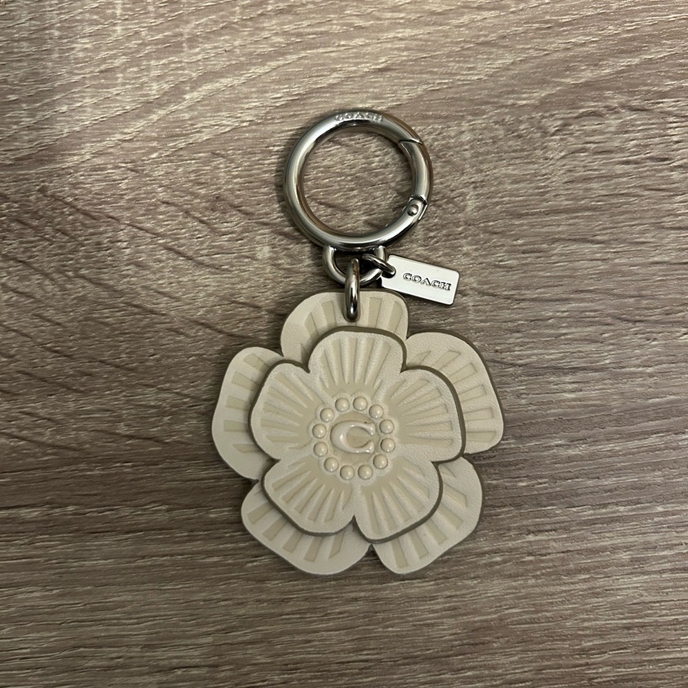Coach Leather Flower Bag Charm